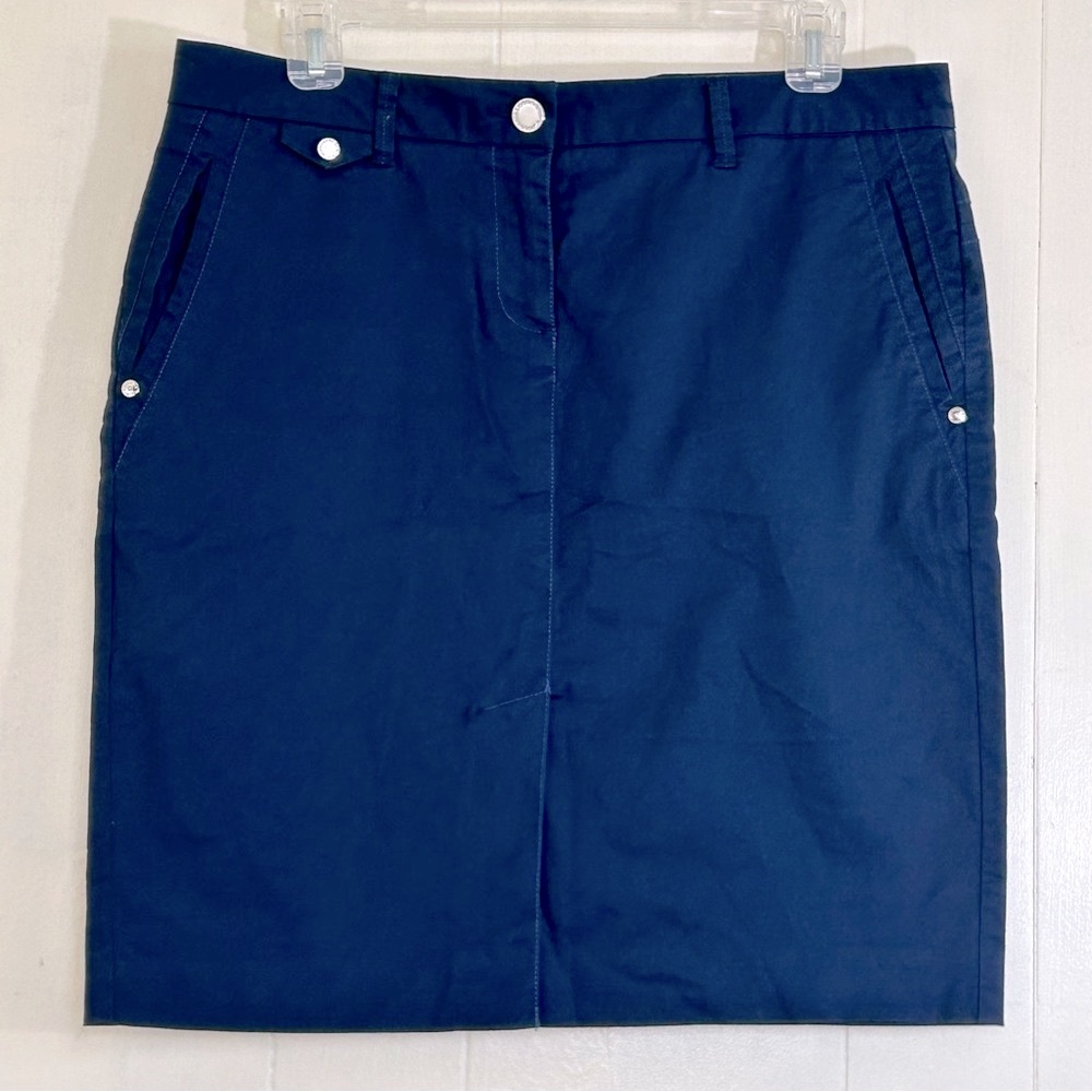 Nautica NWOT Skirt Nautical Summer Business Casual Navy Blue Mini Skirt Size 10.
